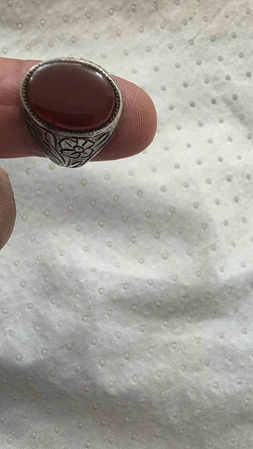 Vintage style red stone ring - photo 3