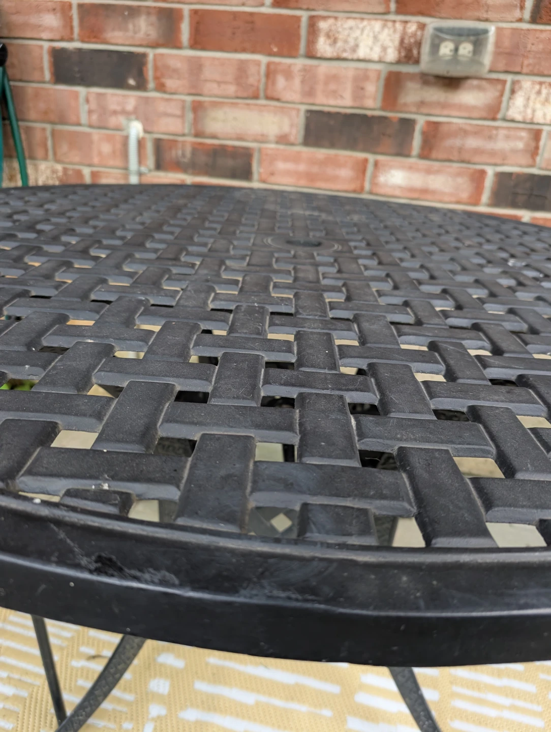 Black Metal Patio Dining Table - photo 5