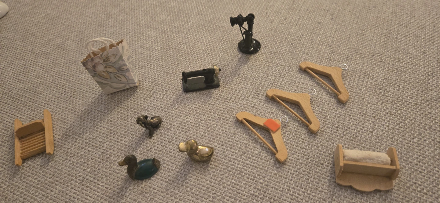 Large Collection of Miniature Dollhouse Furniture and Items - photo 5