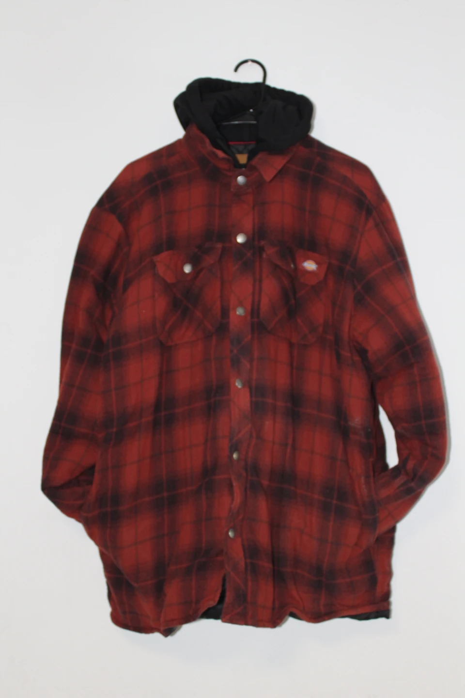 Dickies Men's Hooded Flannel Shirt Jacket