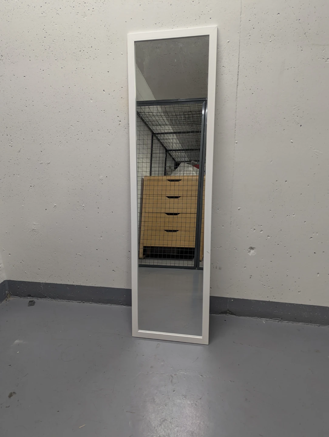 Door Mirror White Frame