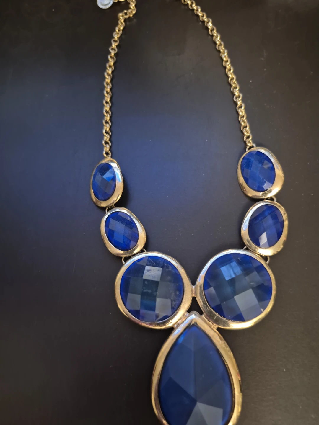 Blue Stone Statement Necklace