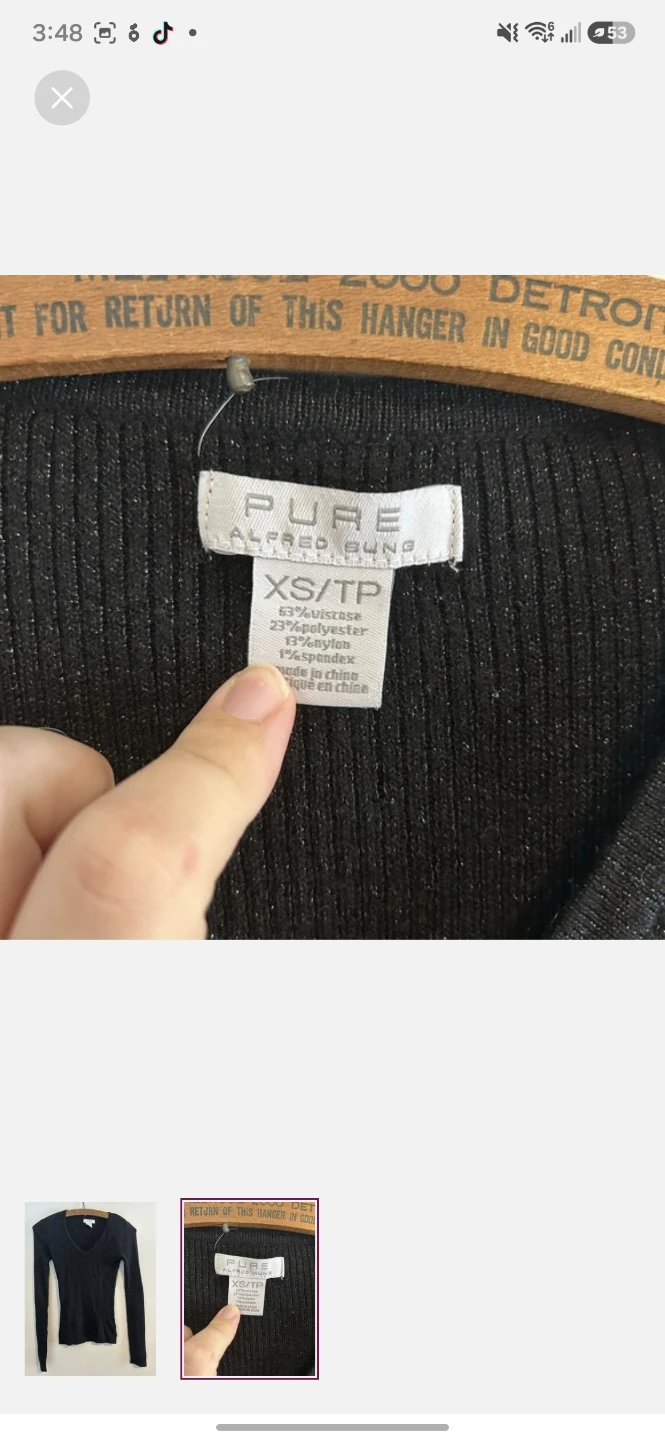 Pure Alfred Sung Black Ribbed V-Neck Top - photo 2