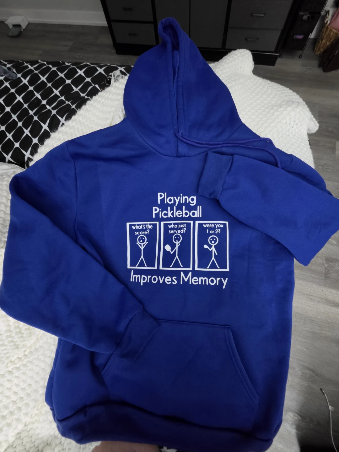 Blue Pickleball Hoodie Size XL