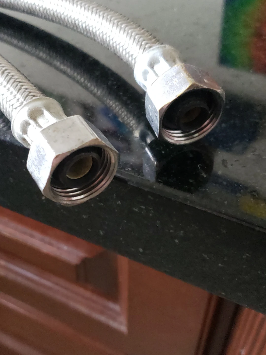 Two Stainless Steel Braided Water Supply Hoses - photo 3