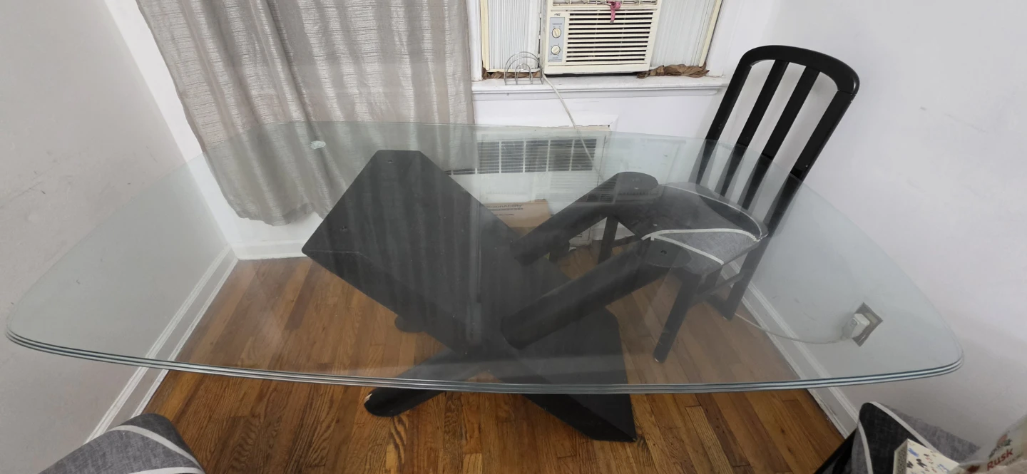 Glass Dining Table and Chair