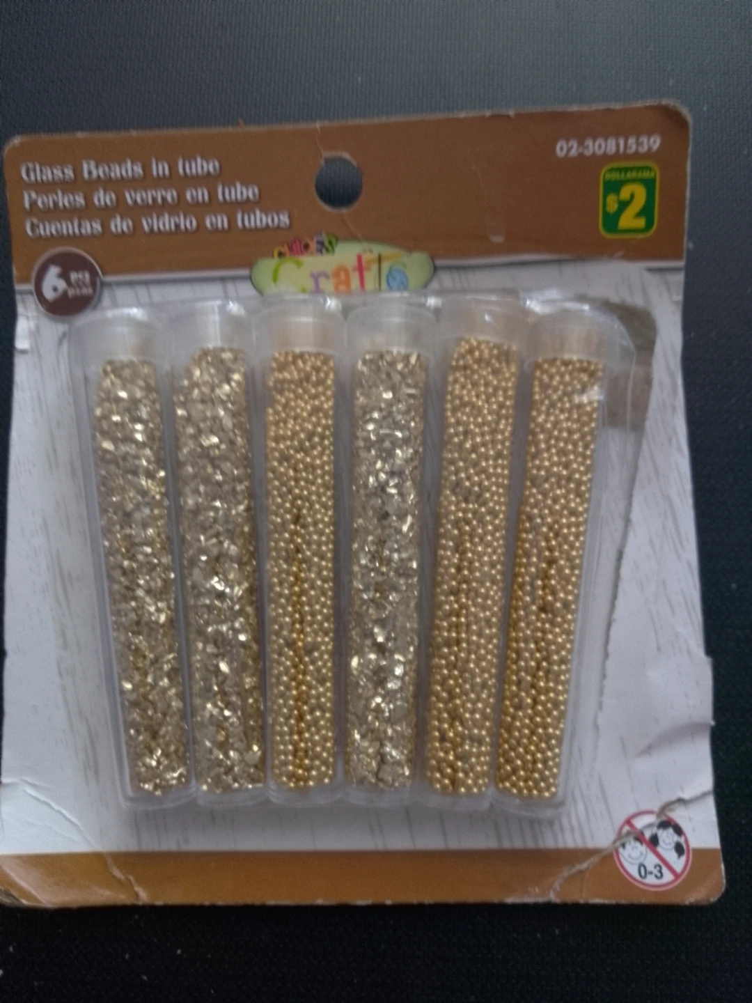 Creative Crafts Glass Beads in Tubes 6-Pack 🏈