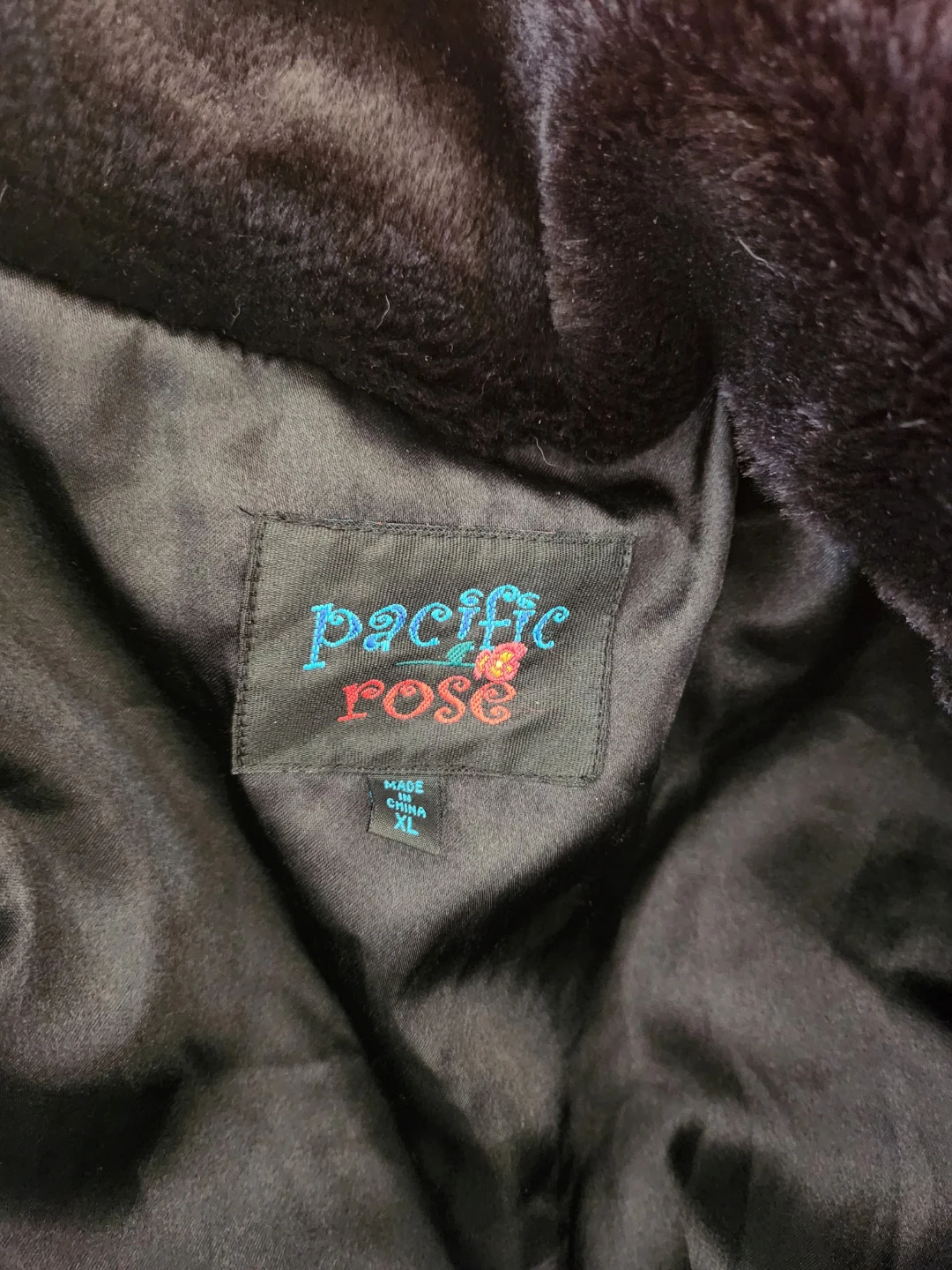 Pacific Rose Black Faux Fur Jacket - XL - photo 3