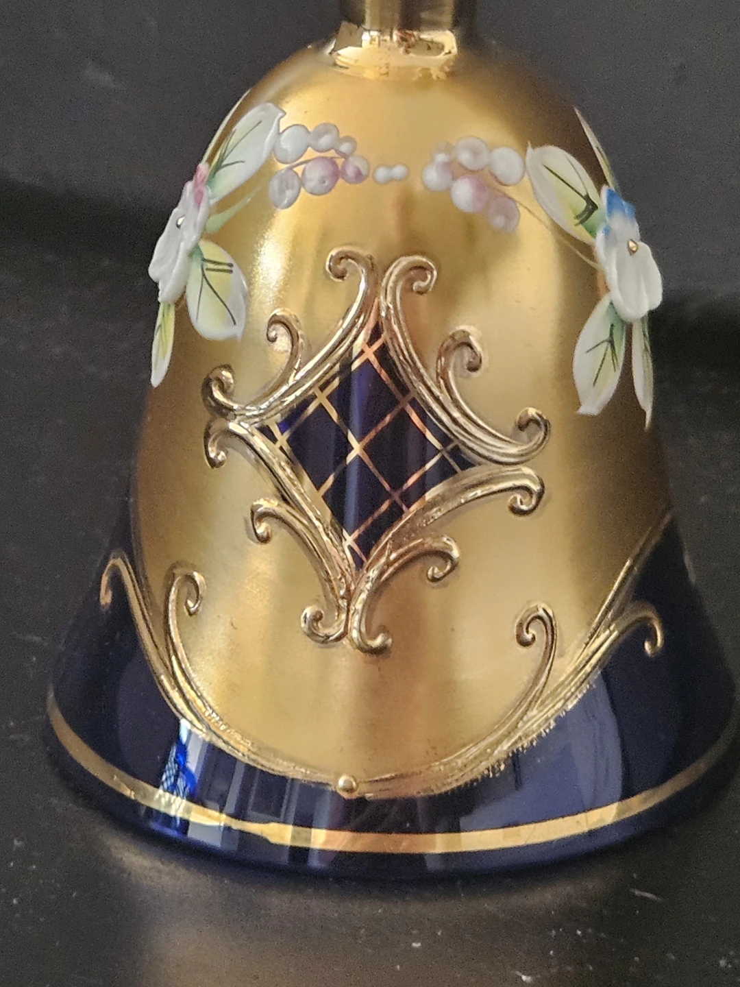 2 Decorative Hand-Painted Glass Bells - photo 4