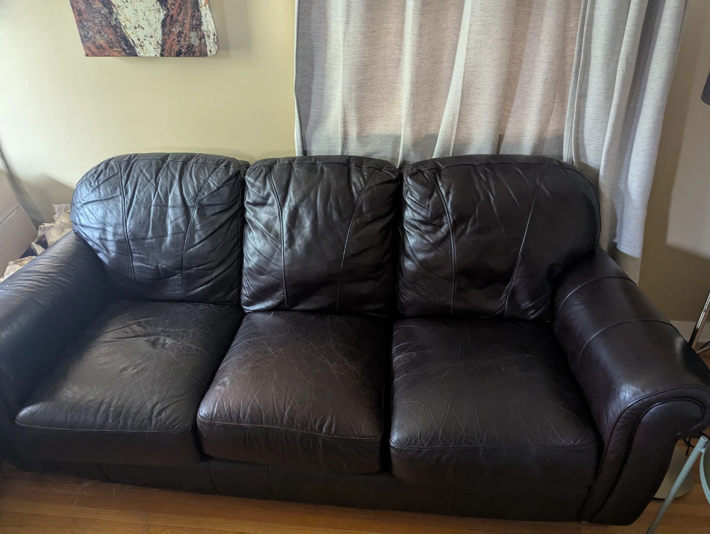 Dark Brown leather sofa