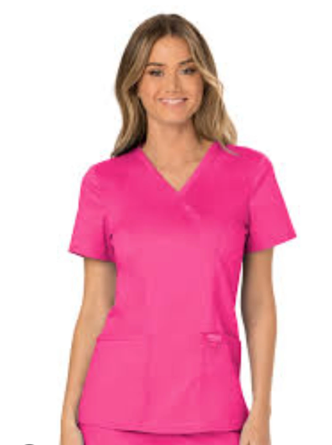 Fuchsia V-Neck Scrub Top XS - photo 3