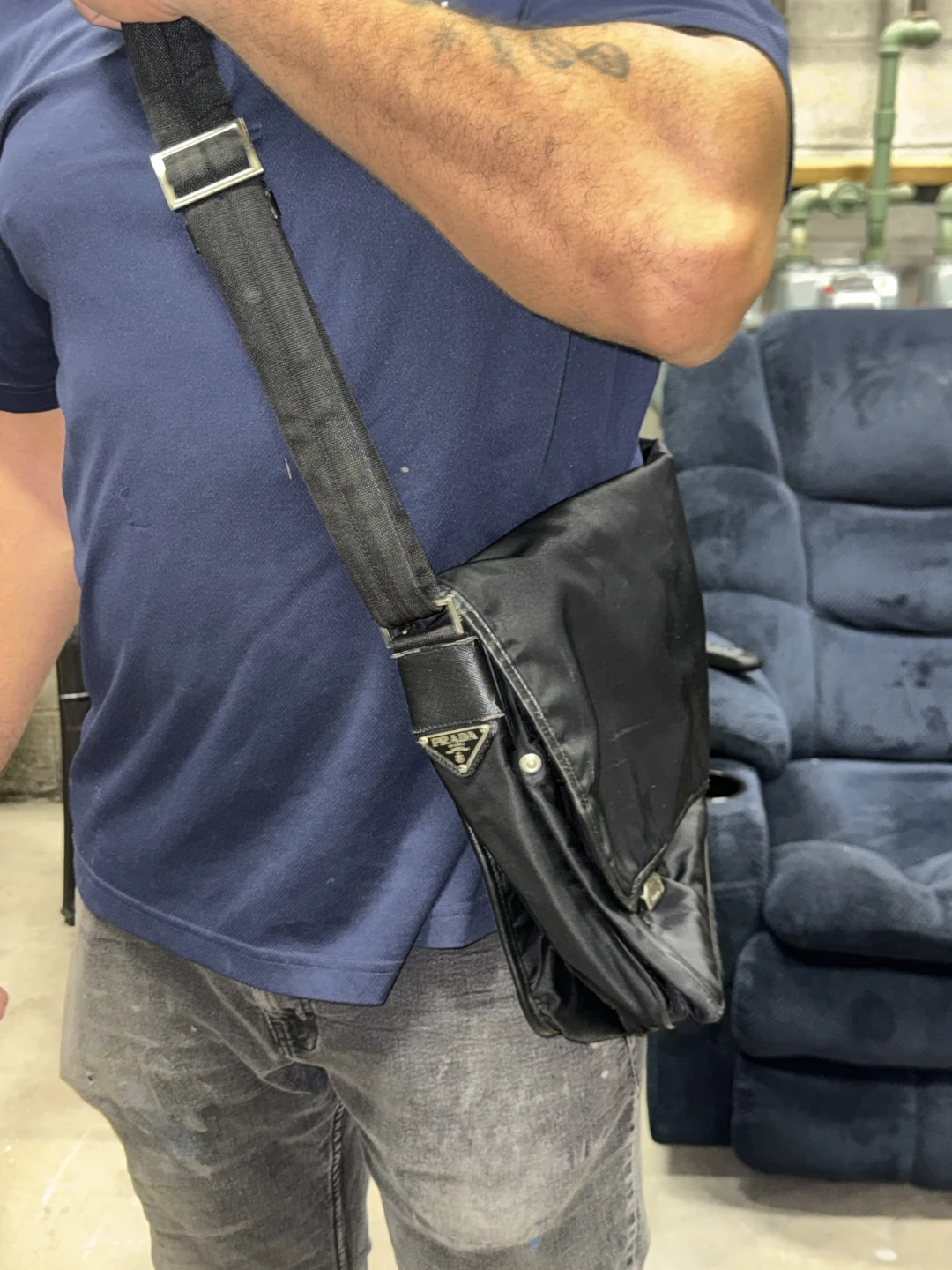 Prada Black Nylon Messenger Bag - photo 2