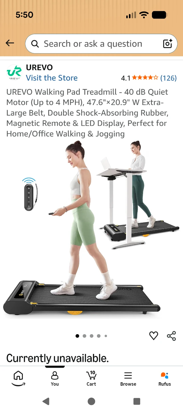 UREVO Walking Pad Treadmill