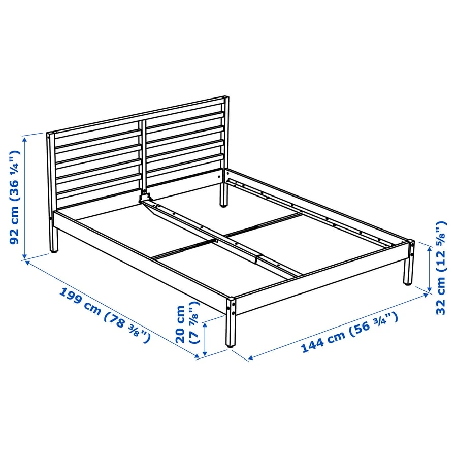 IKEA TARVA Full/Double Bed Frame + VALEVÅG Mattress – $250 OBO - photo 2