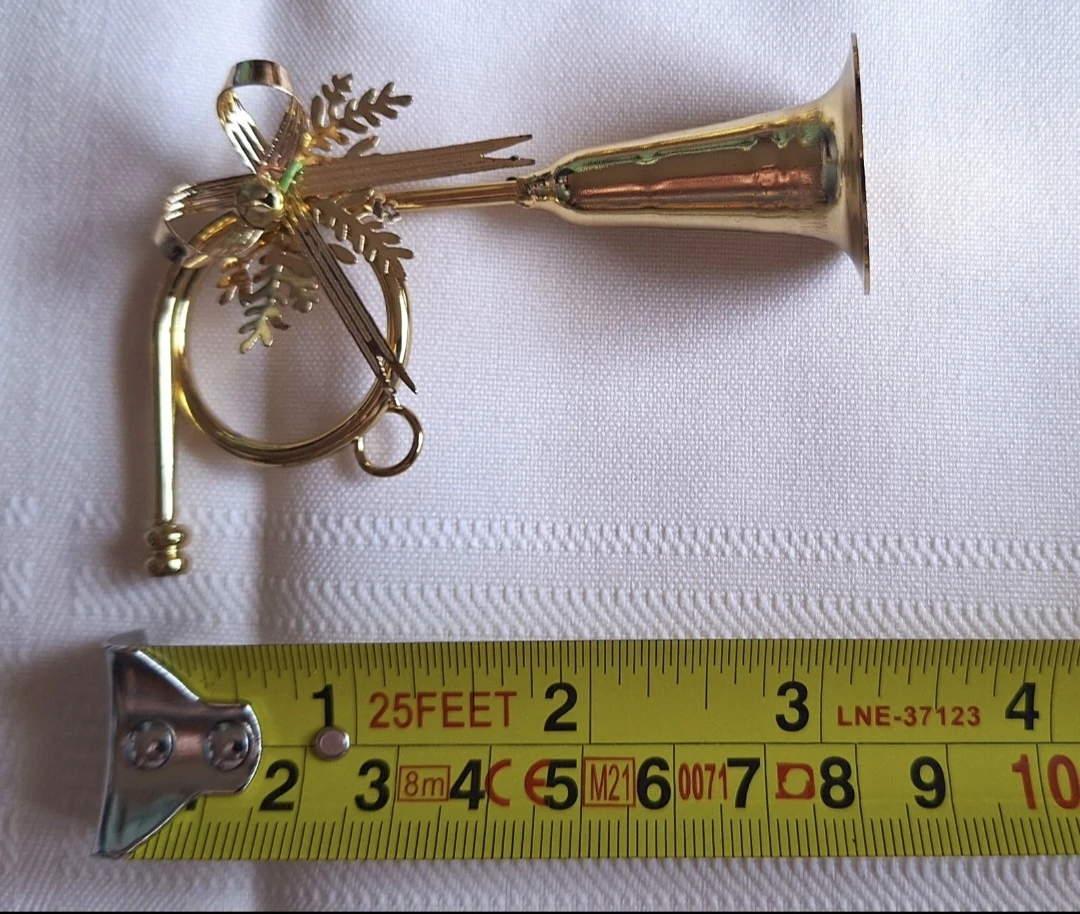 Gold Christmas Horn Ornaments from Sears - photo 2