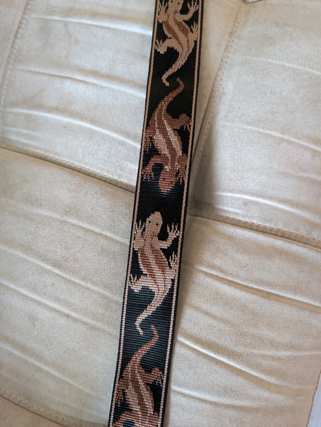 Guitar strap with lizard pattern - photo 2