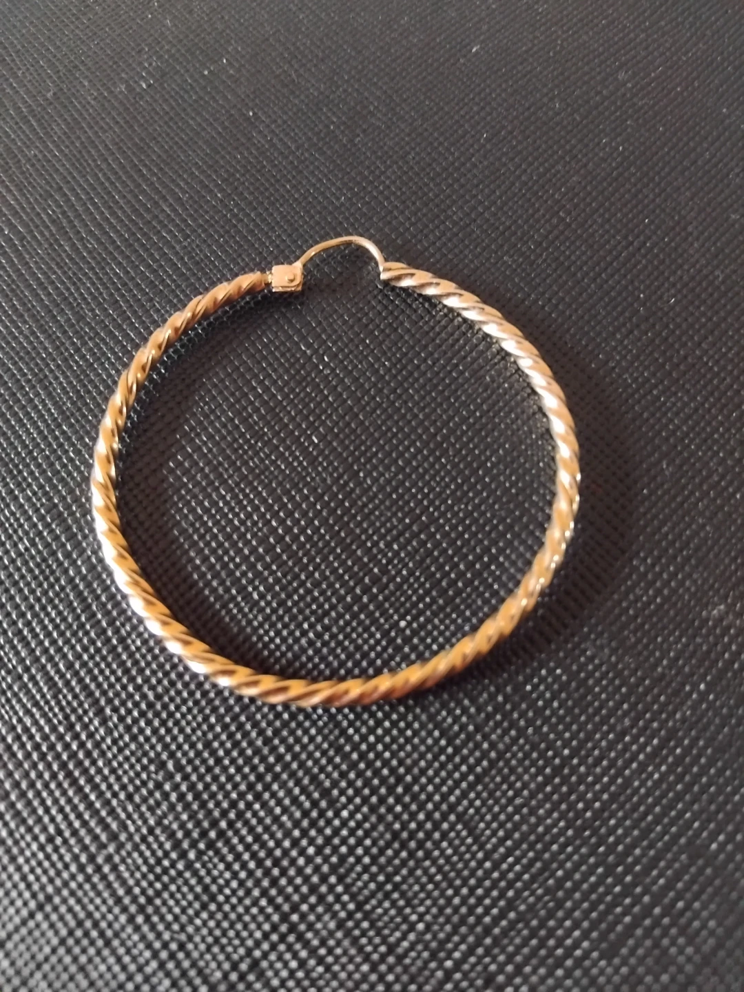 18k Gold-tone twisted hoop earrings - photo 2