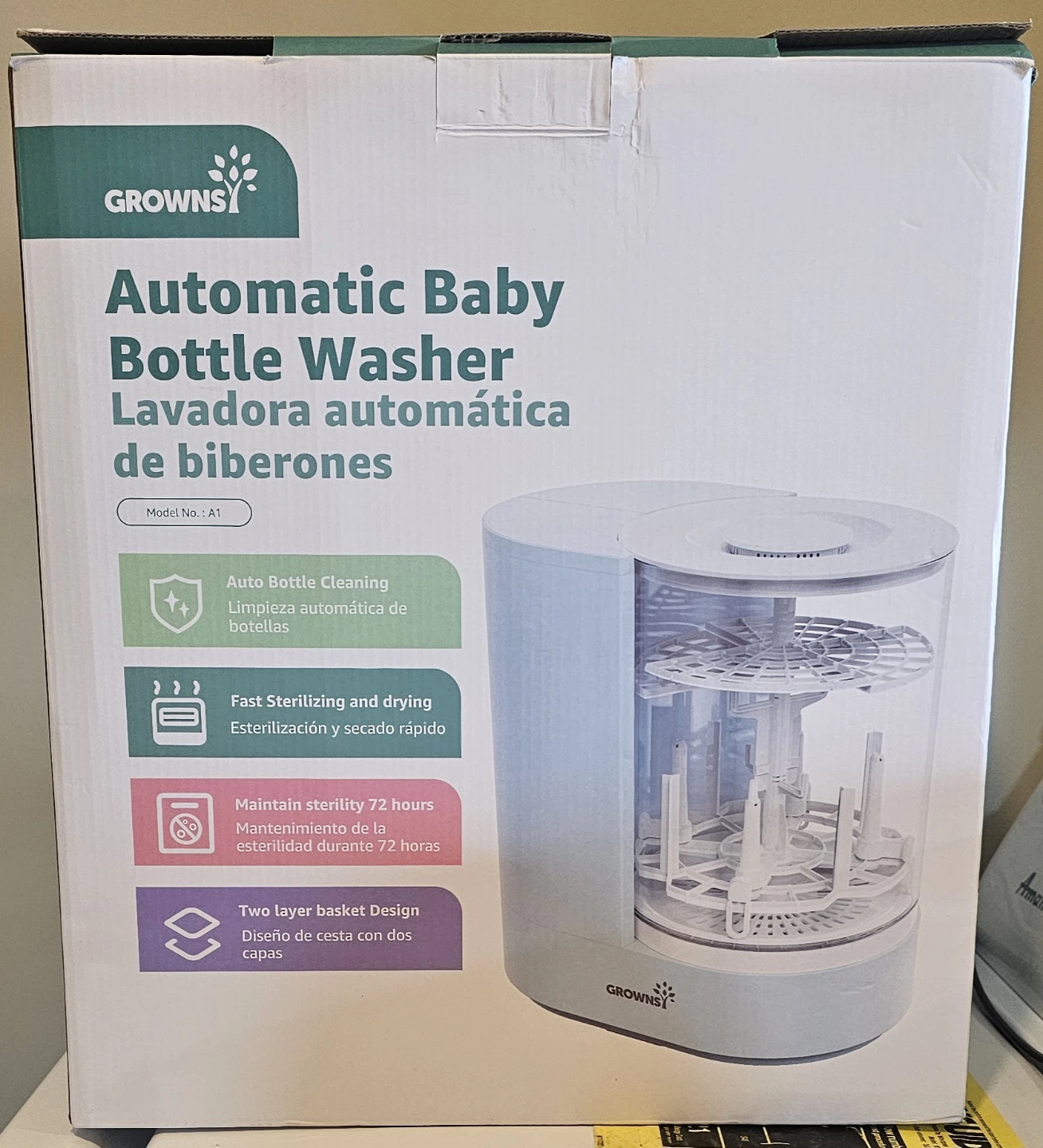 GROWNSY Automatic Baby Bottle Washer