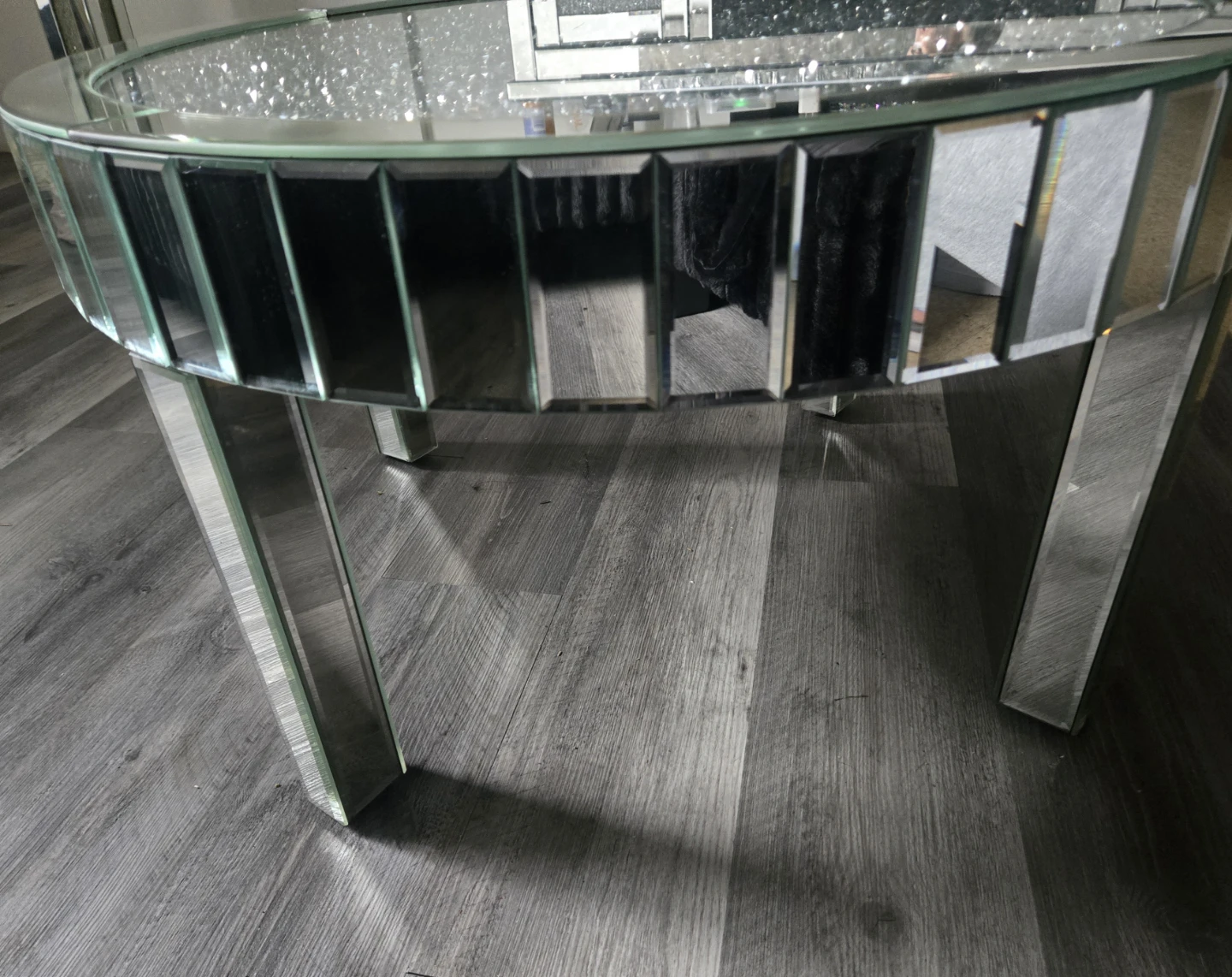 Crushed diamond mirrored coffee table - photo 2