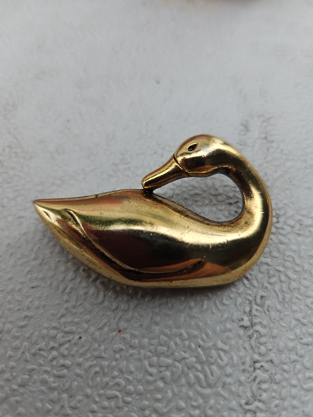 Vintage Gold Tone Swan Goose Brooch