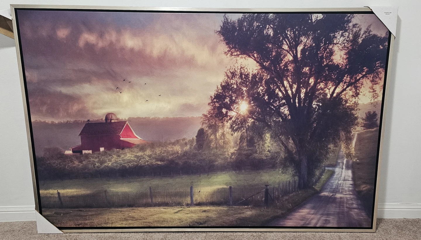 Country Lane Wall Art Canvas. 40"x62"