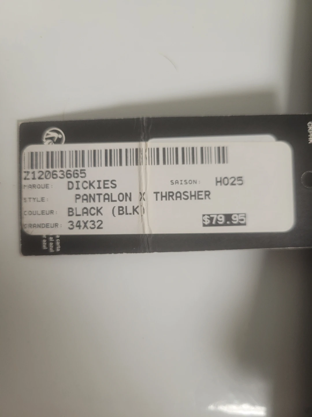 Dickies x Thrasher Pants Black 34x32 - photo 2