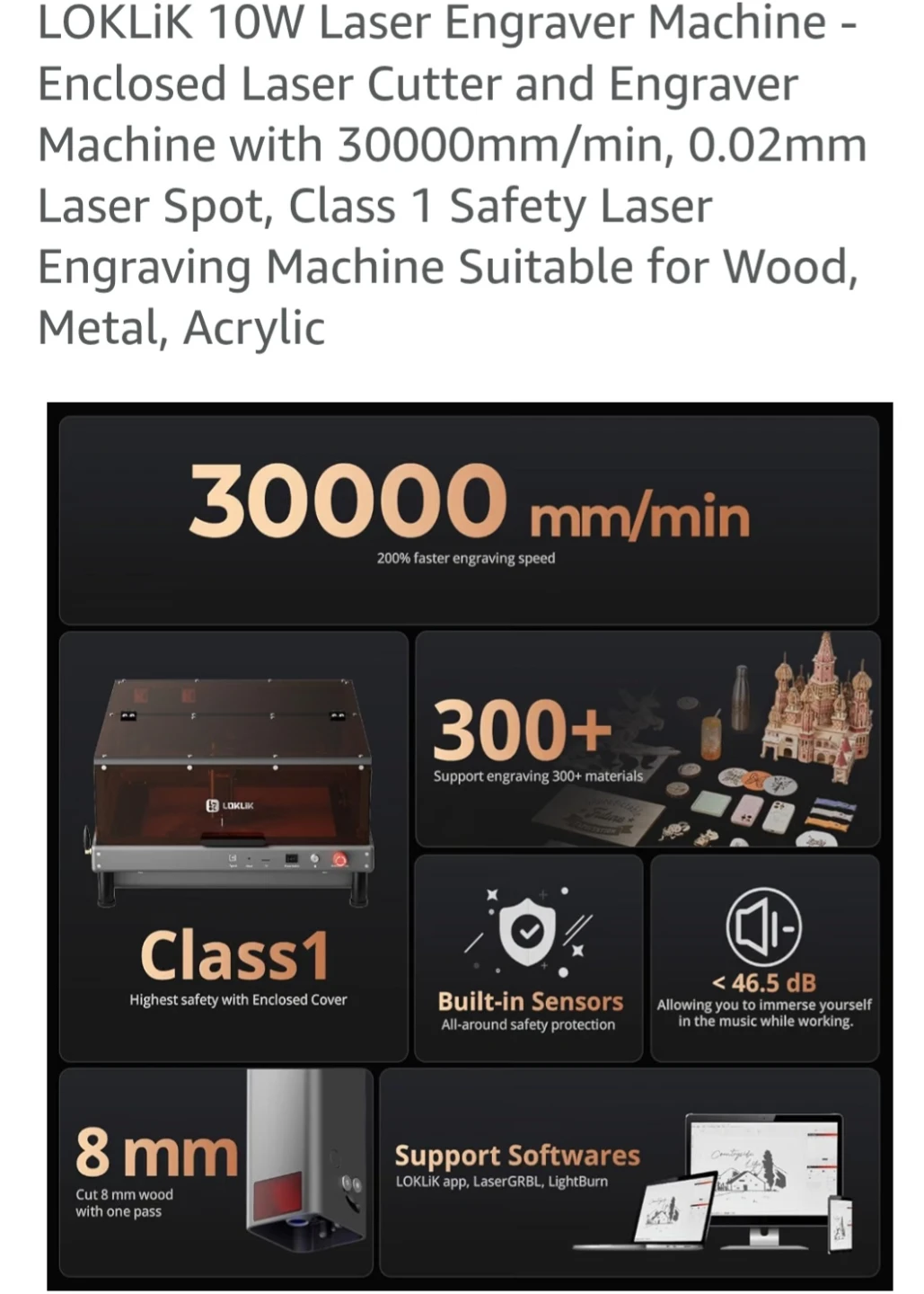 New LOKLiK 10W Laser Engraver and Cutter - photo 4