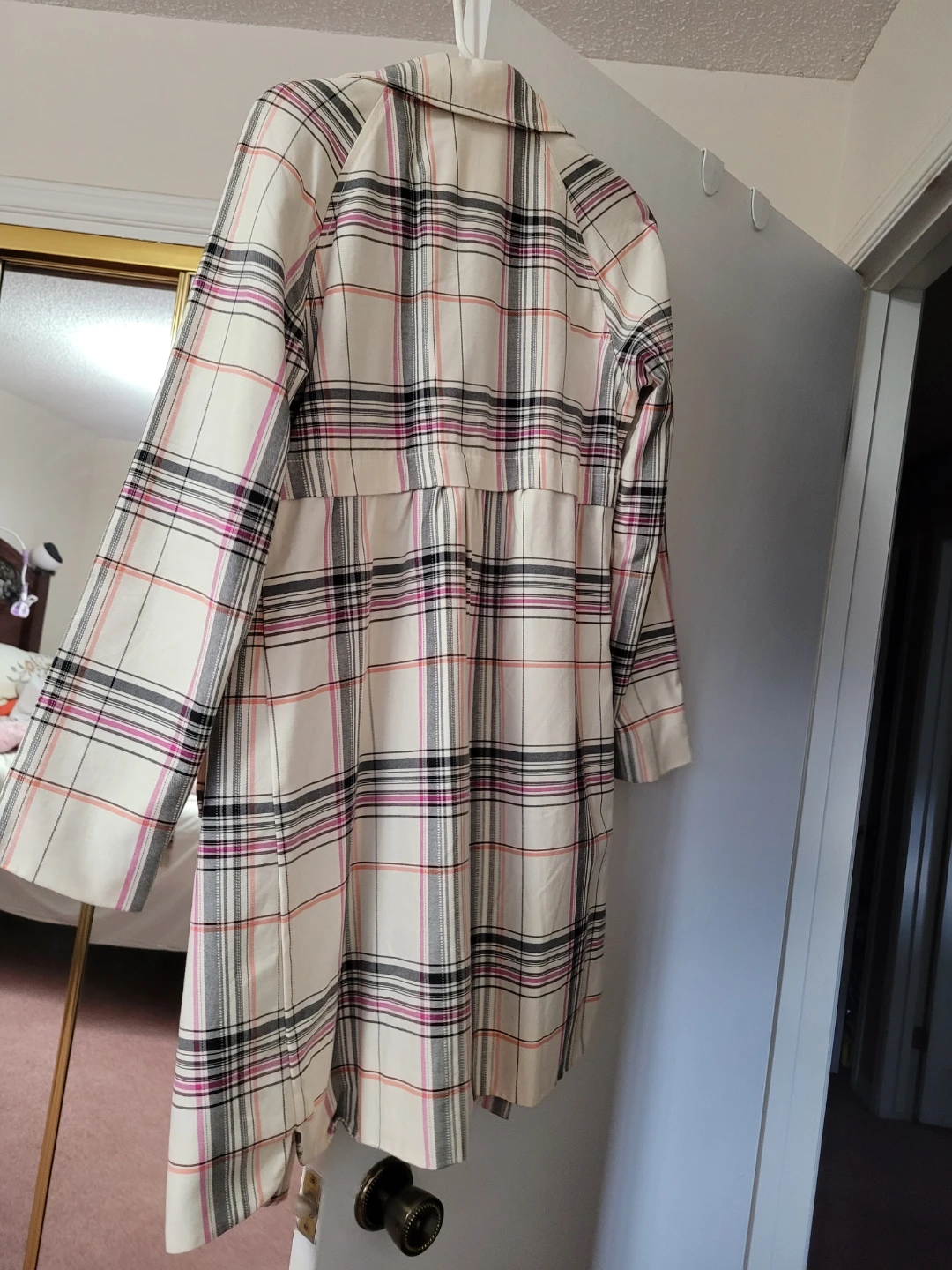 Merona Plaid Trench Coat🏈 - photo 2