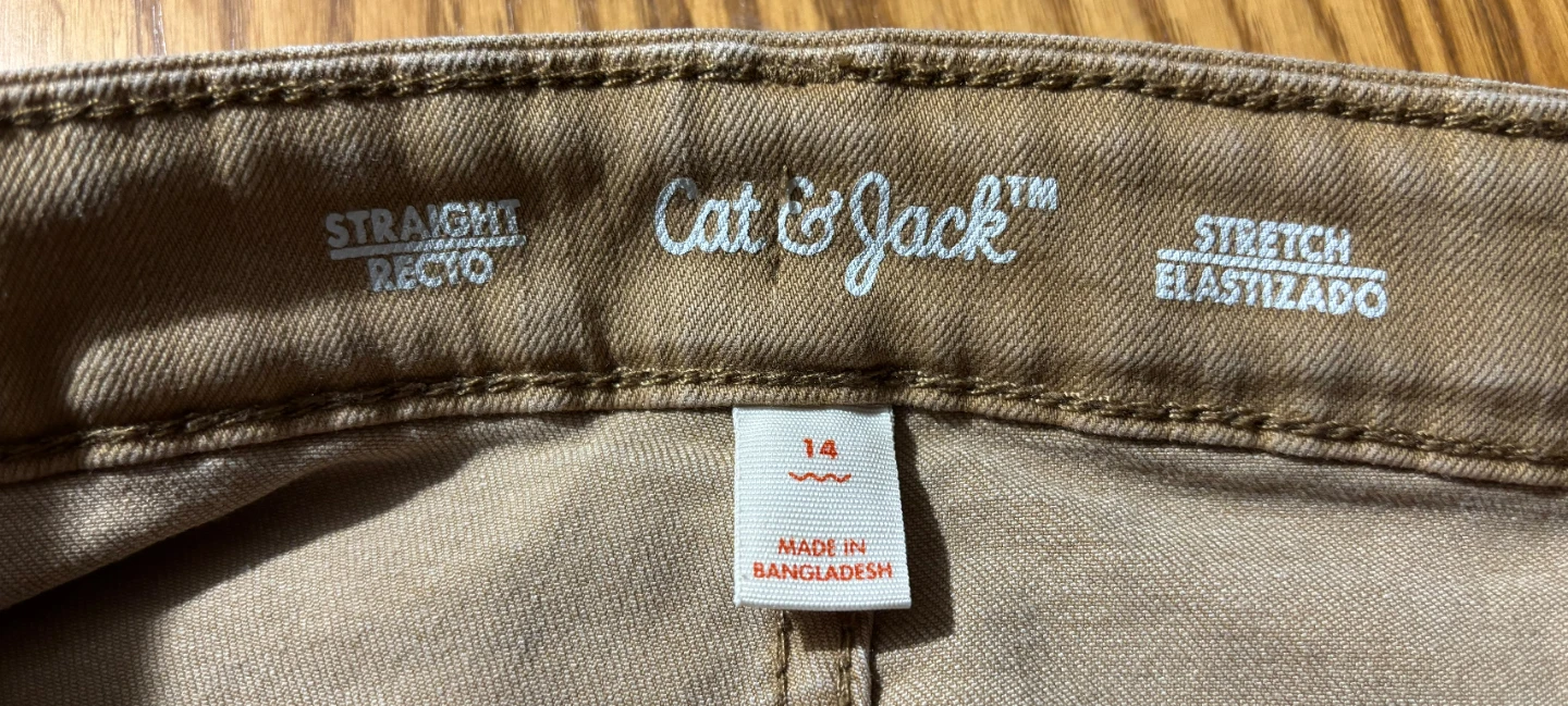 Cat & Jack Tan Straight Stretch Pants Size 14 - photo 2