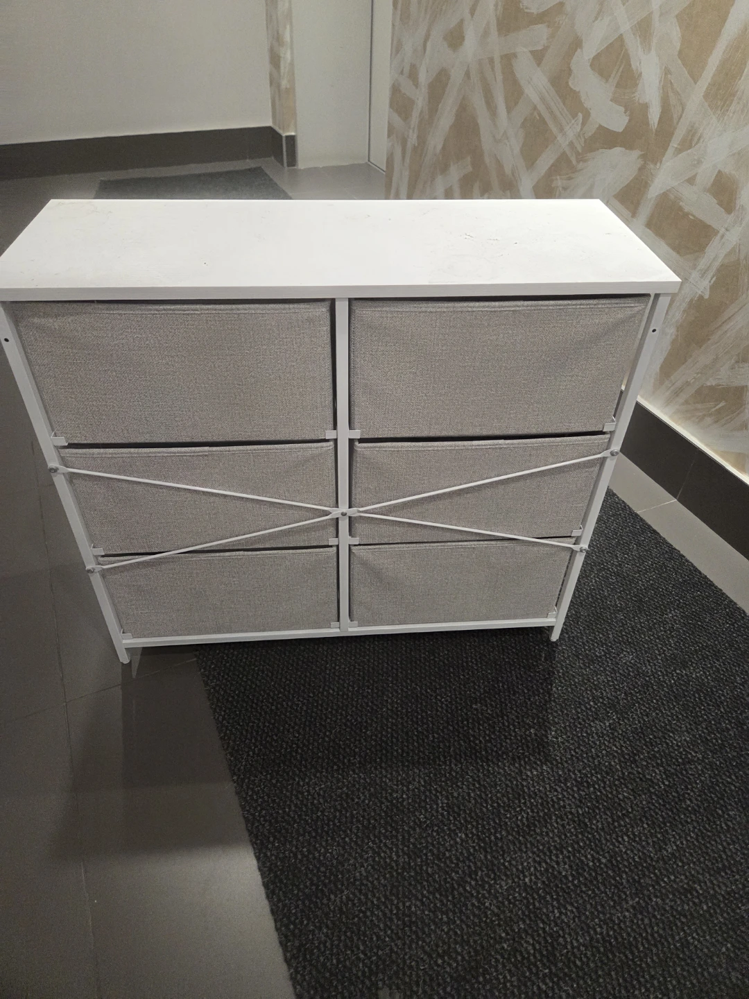 White 6-Drawer Fabric Storage Unit - photo 4