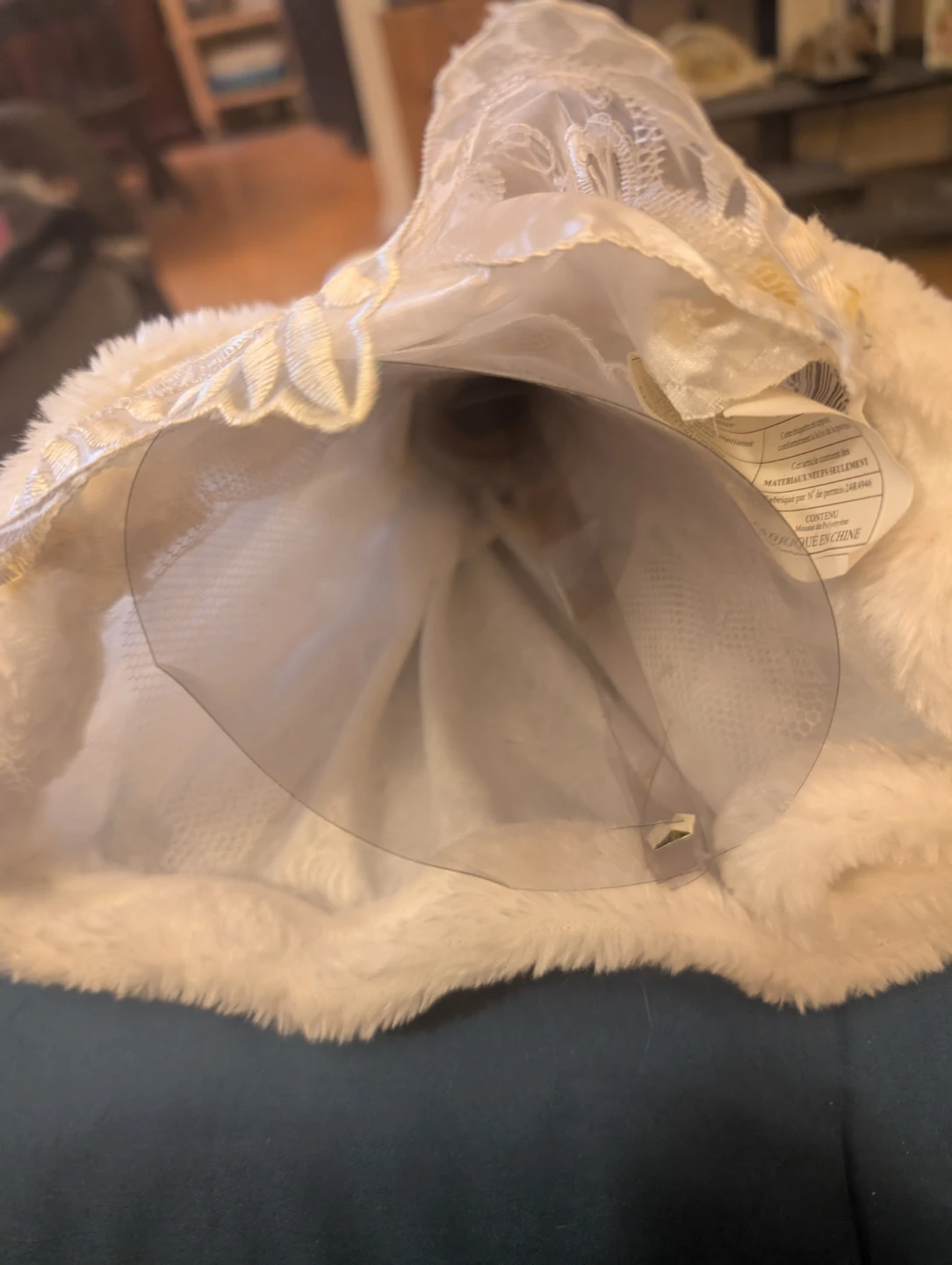 White Fur Angel Christmas Tree Topper - photo 4