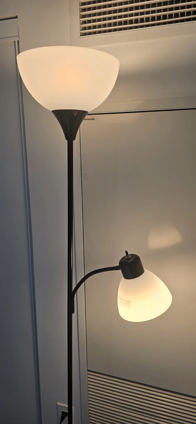 Black Floor Lamp with Adjustable Reading Light - photo 3