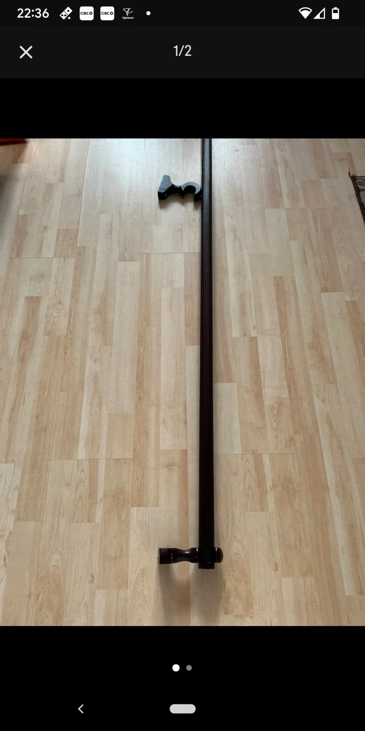 Solid Wood Curtain Rod (242 cm / 8 Feet) – Complete Set