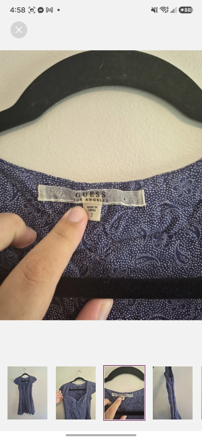 Guess Los Angeles blue patterned dress - photo 3