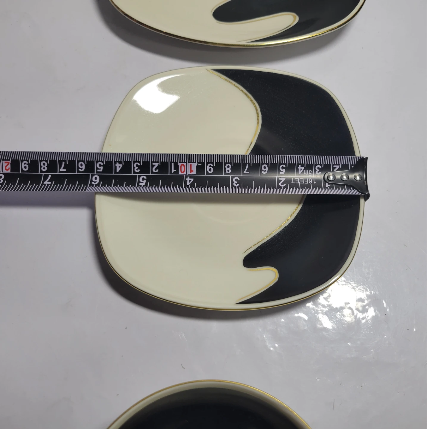 Vintage Black and Cream Porcelain Tea Set - photo 4