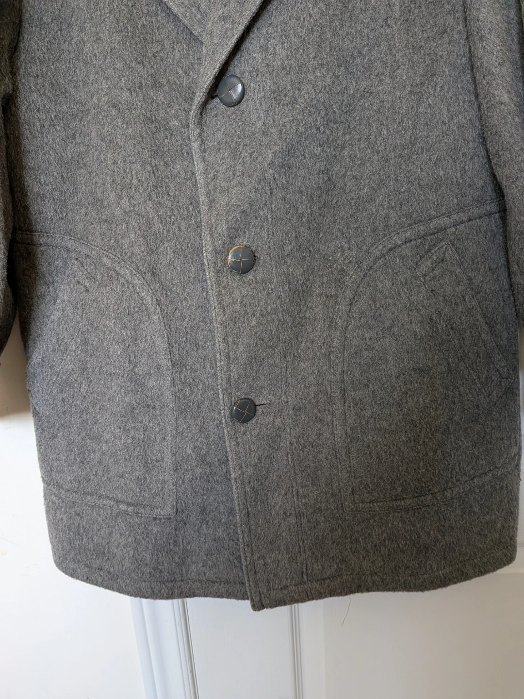 🏈Grey Wool Blend Winter Coat - photo 4