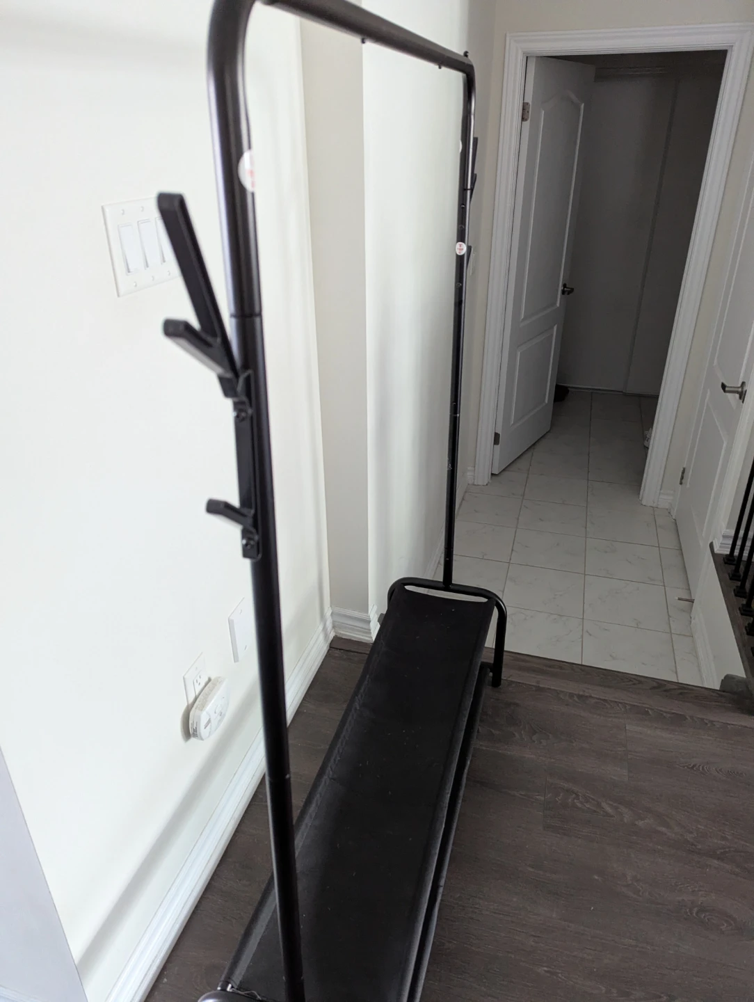 Black Metal Clothing Rack with Shoe Shelves - photo 2