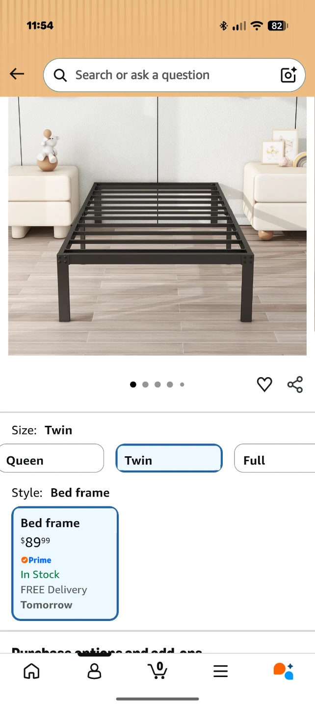DUMEE Twin Size Metal Bed Frame - photo 2