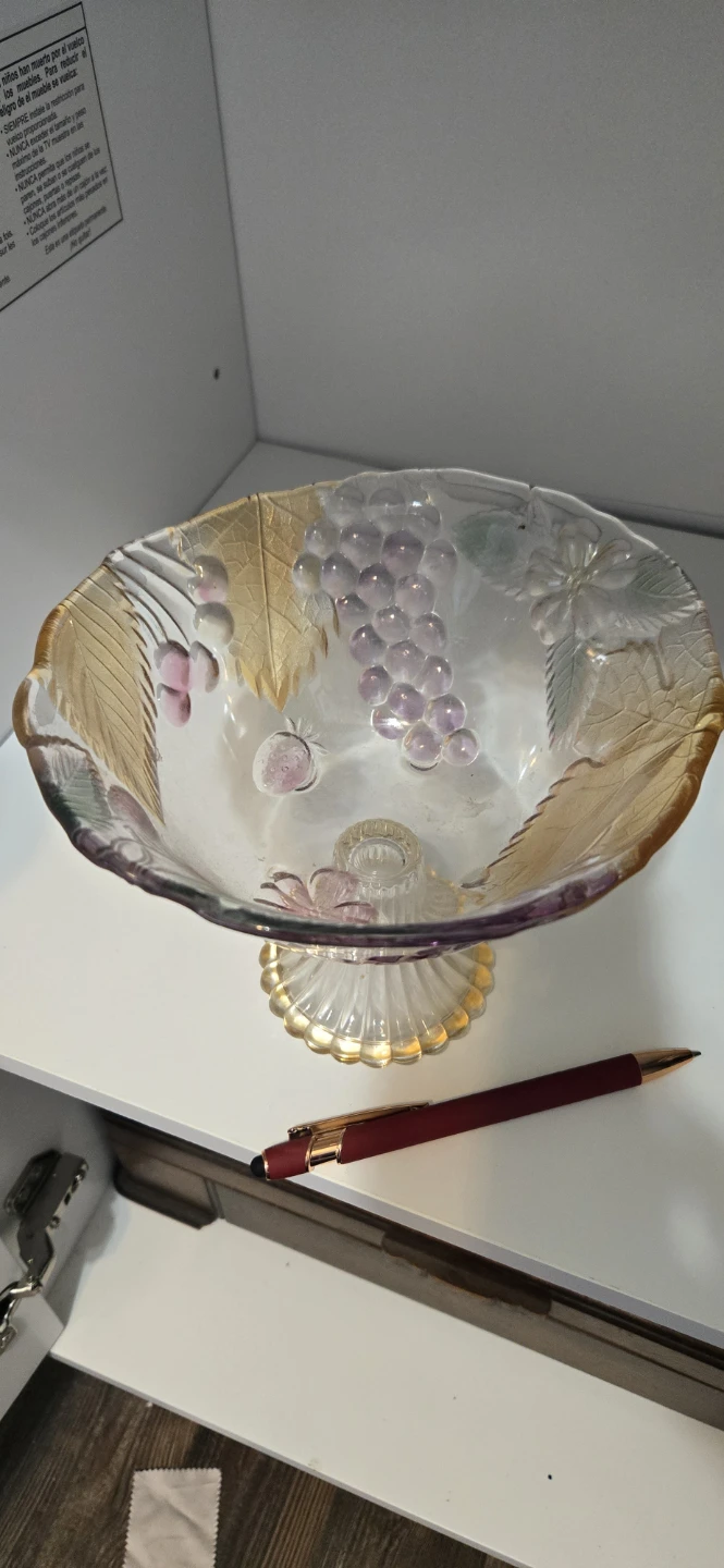 Vintage Decorative Glass Fruit Bowl - photo 5