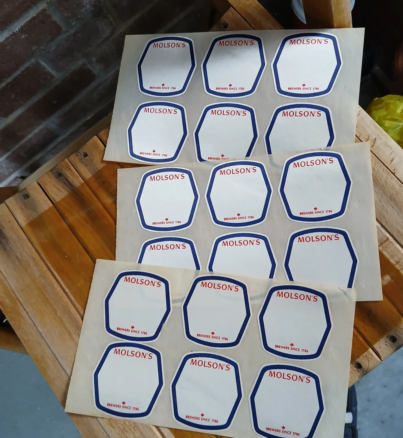 Molson's Logo Stickers - 14 Pieces
