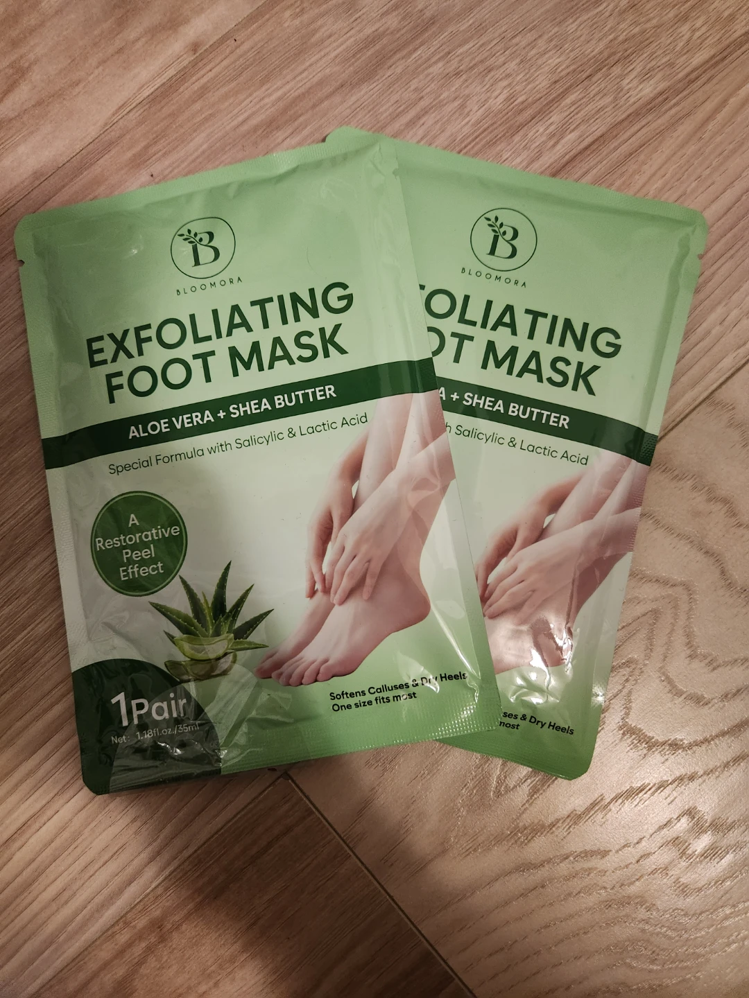 2 Packs Bloomora Exfoliating Foot Masks 🏈