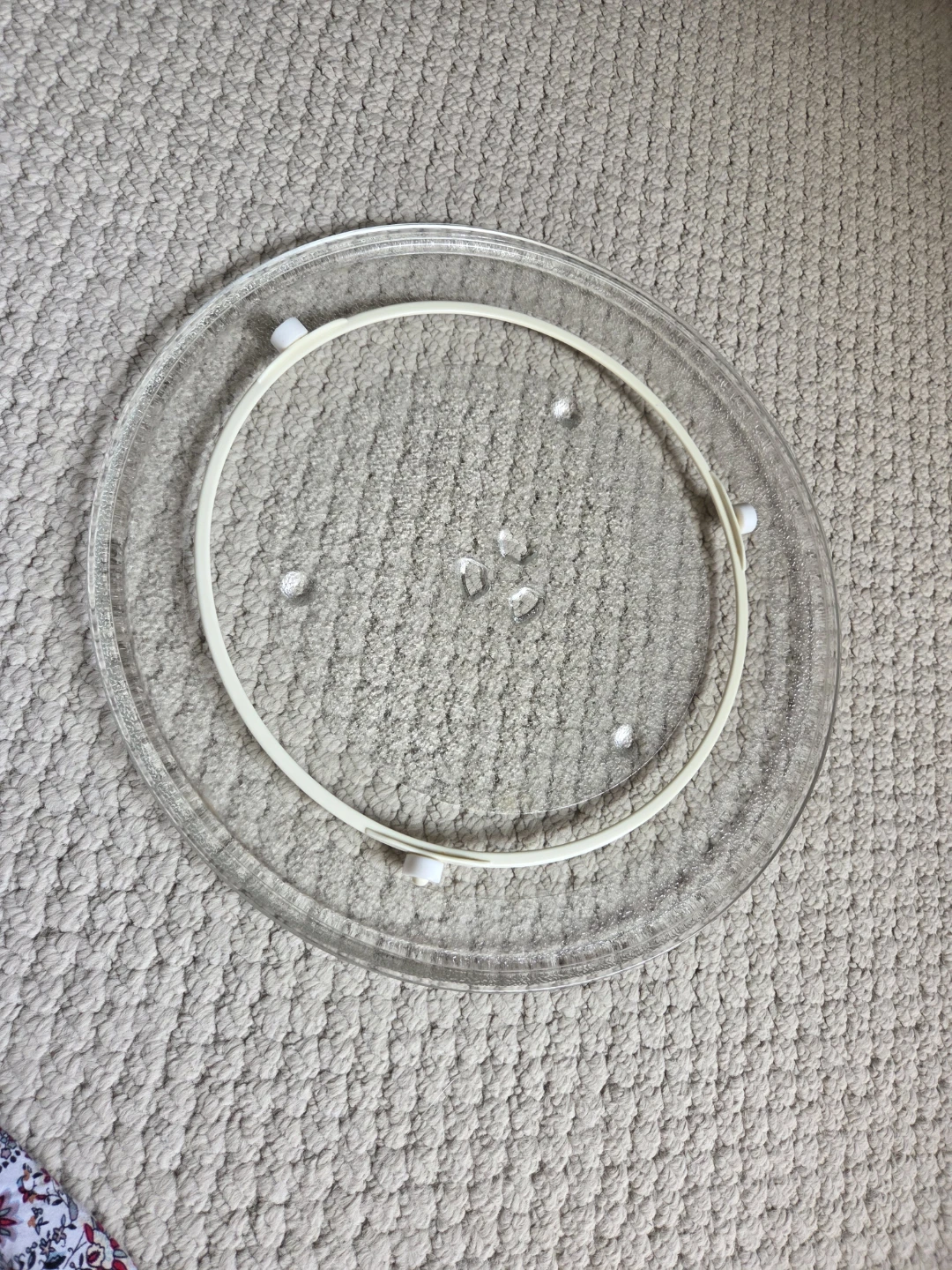 Microwave Glass Turntable Plate with Roller Ring