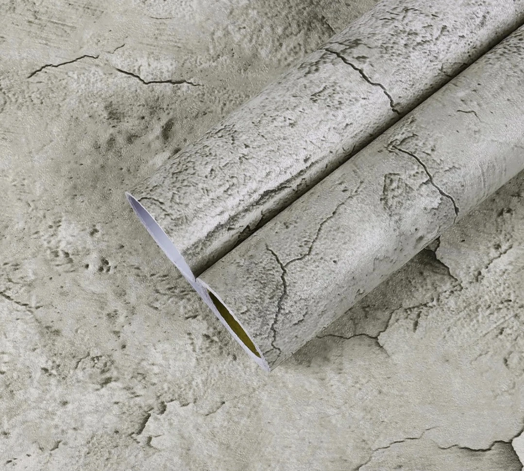 Light Grey Concrete Peel & Stick Wallpaper 12''x472''