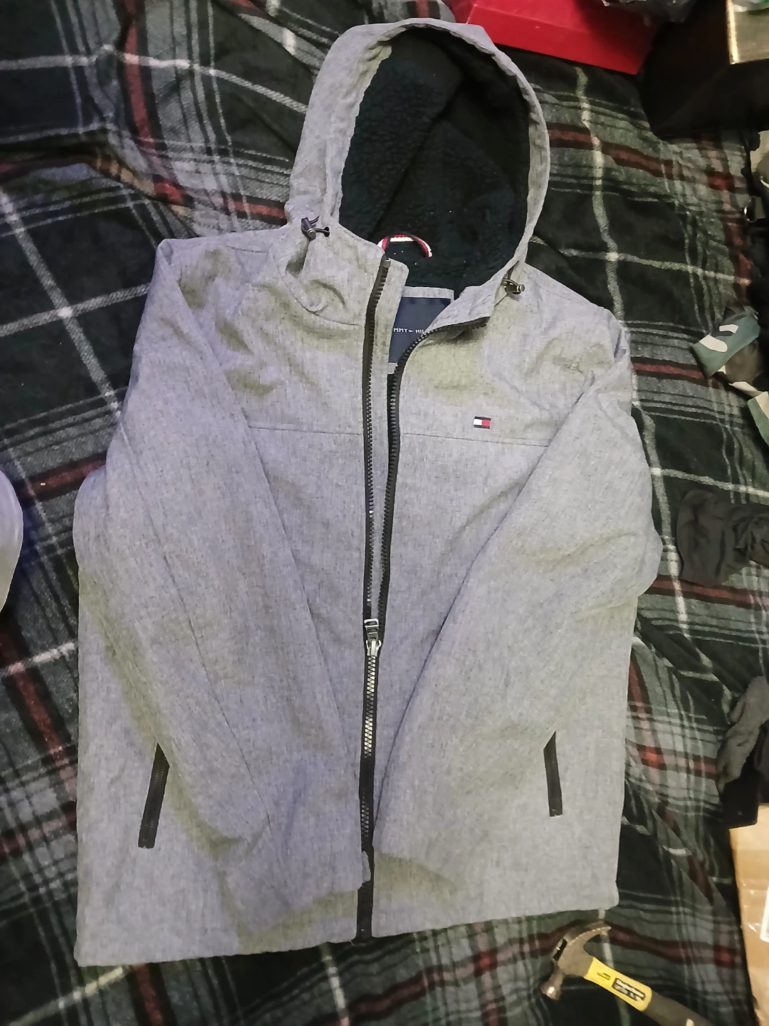 Tommy Hilfiger Gray Fleece-Lined Jacket