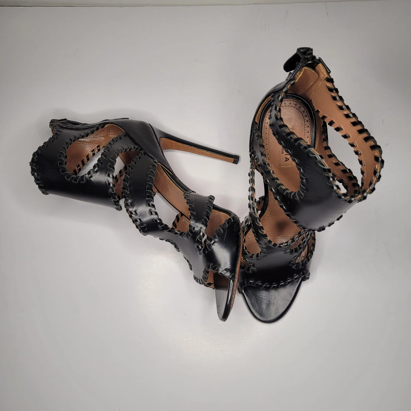Alaia Black Cutout Stiletto Heels - photo 2