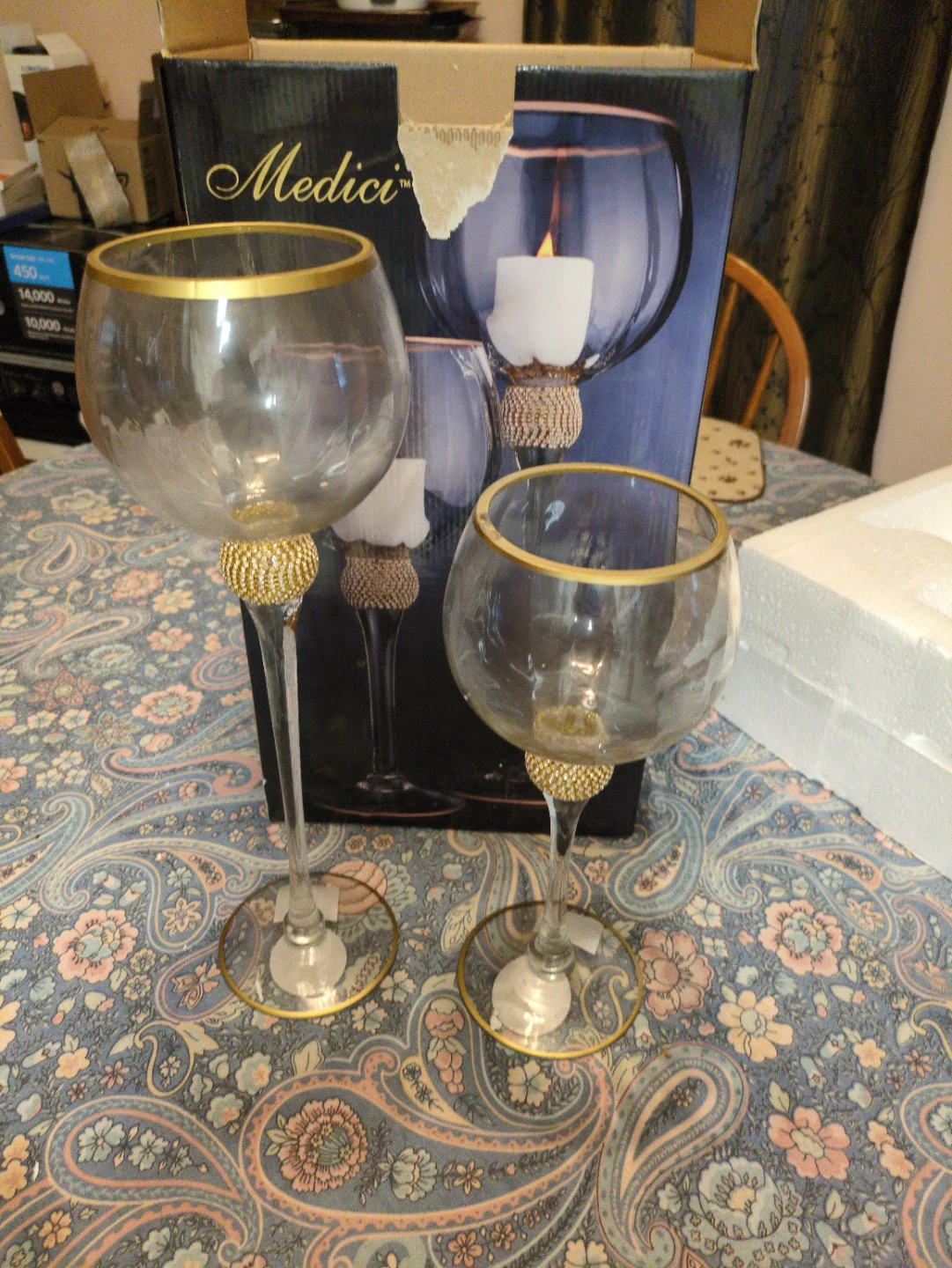Medici Glass Candle Holder Set