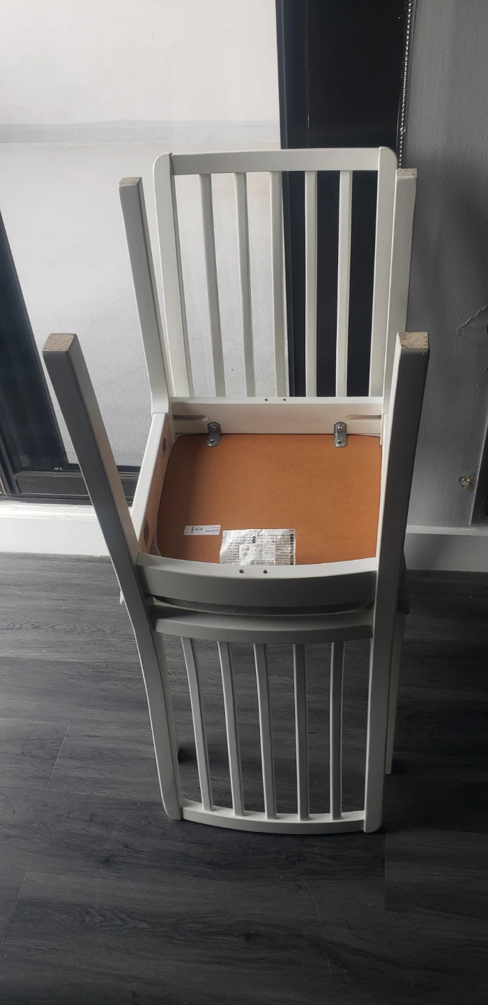 2 IKEA Ekedalen Dining Chairs - White - photo 2