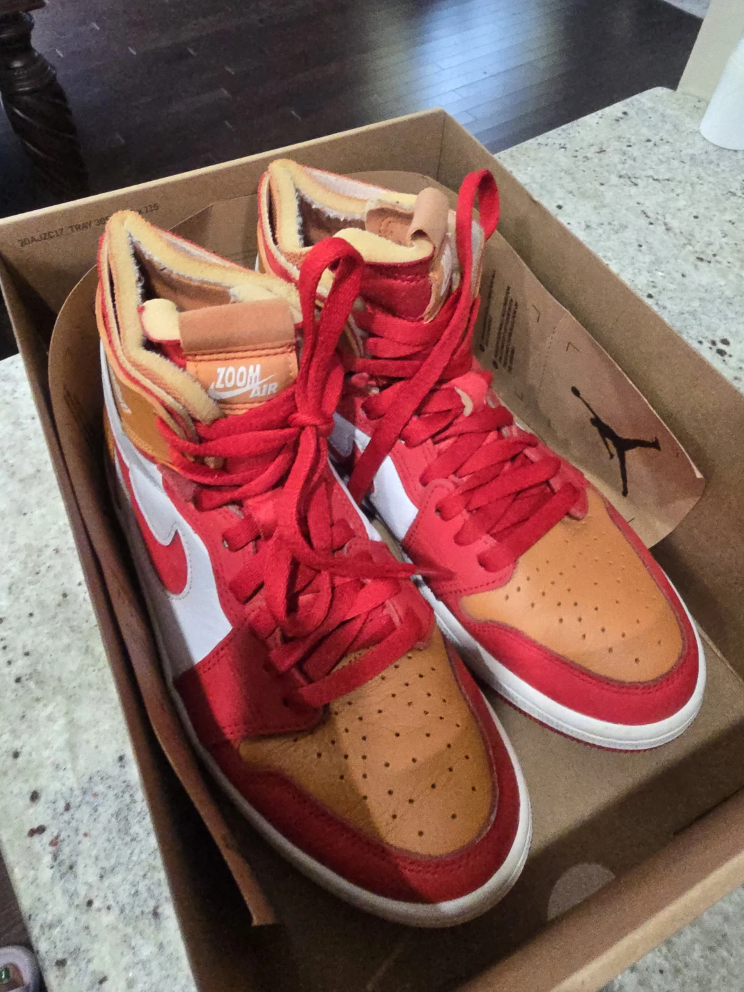 Nike Air Jordan 1 Zoom Air CMFT Fire Red/Hot Curry - photo 2