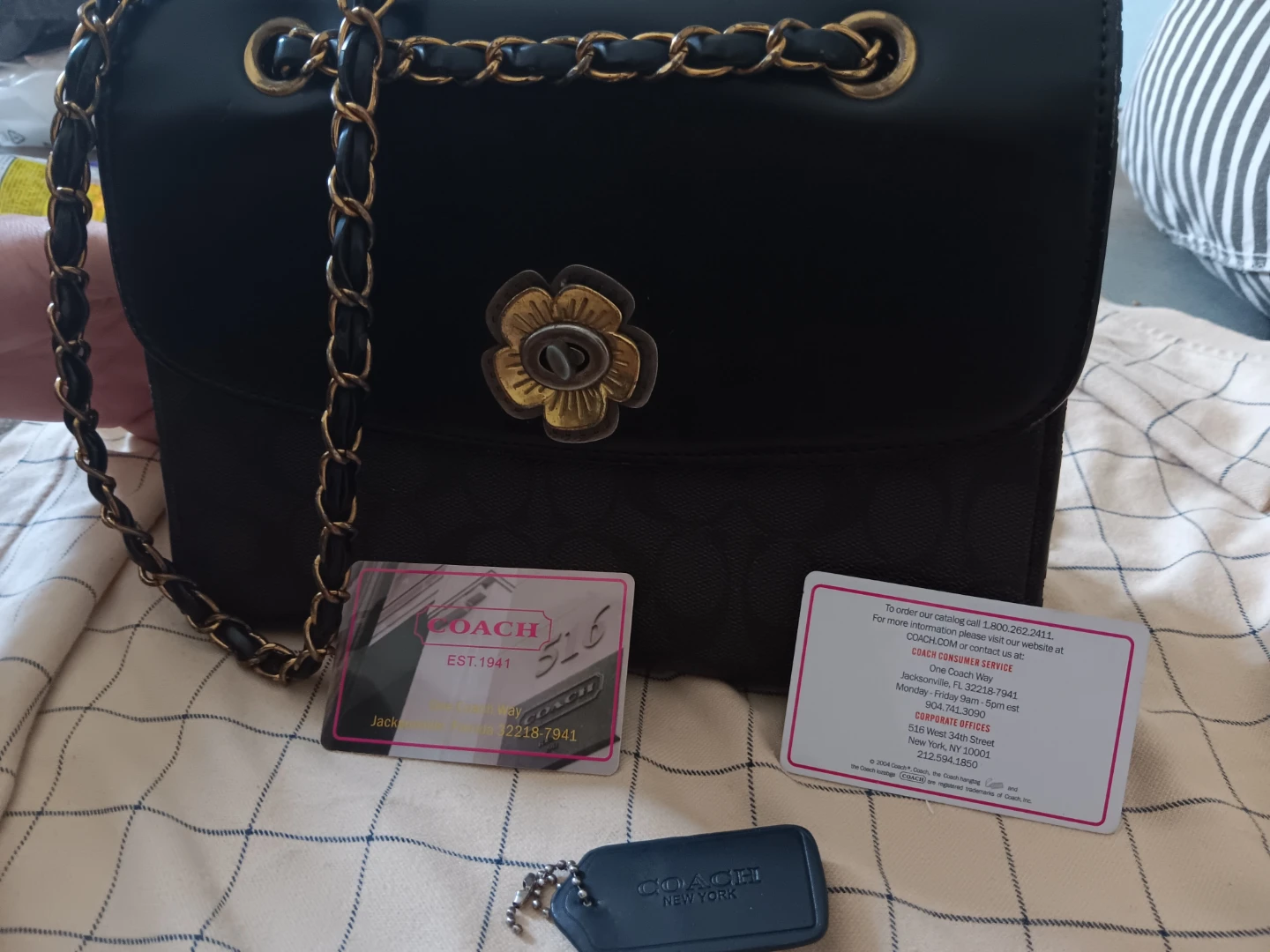 Coach Handbag with Chain Strap