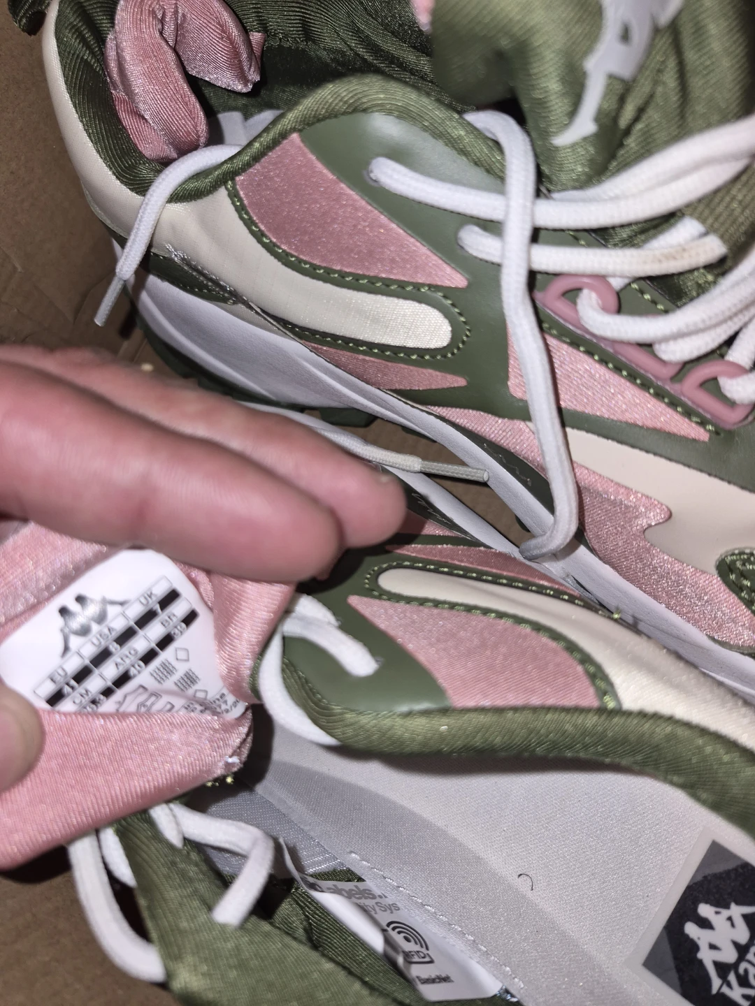 Kappa Sneakers in Pink and Olive - photo 2